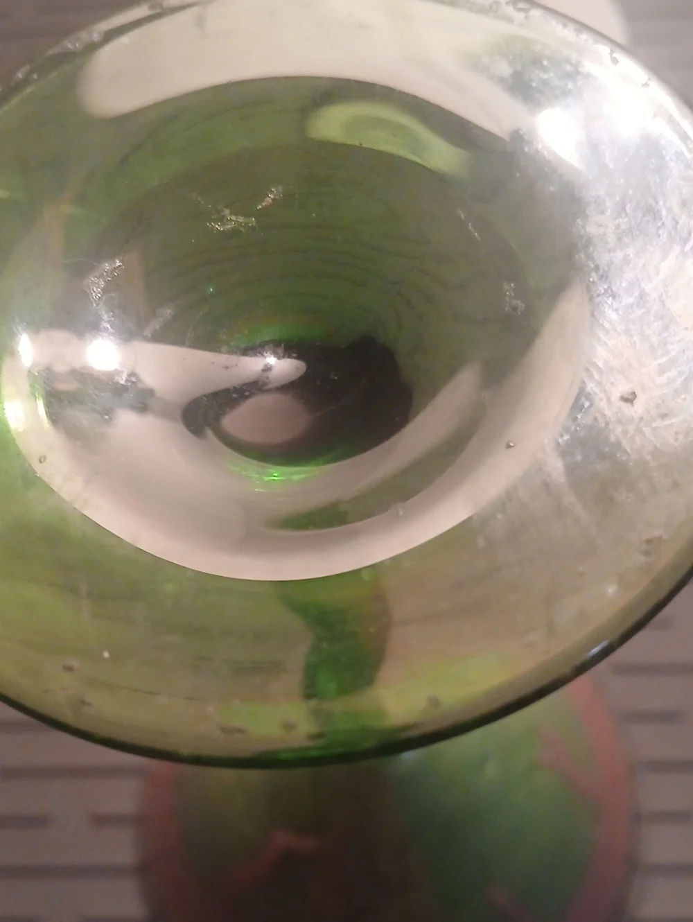 Martini Handmade CandleGreen Twisted-Stem Decorative Martini Glass Candle Holder